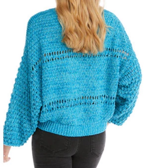 FREE PEOPLE Coconut Loose-Weave V-Neck Sweater - Picture 2 of 10